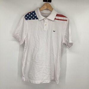 Men's Vineyard Vines Flag Short Sleeved Polo patriotic red/white/blue small‎